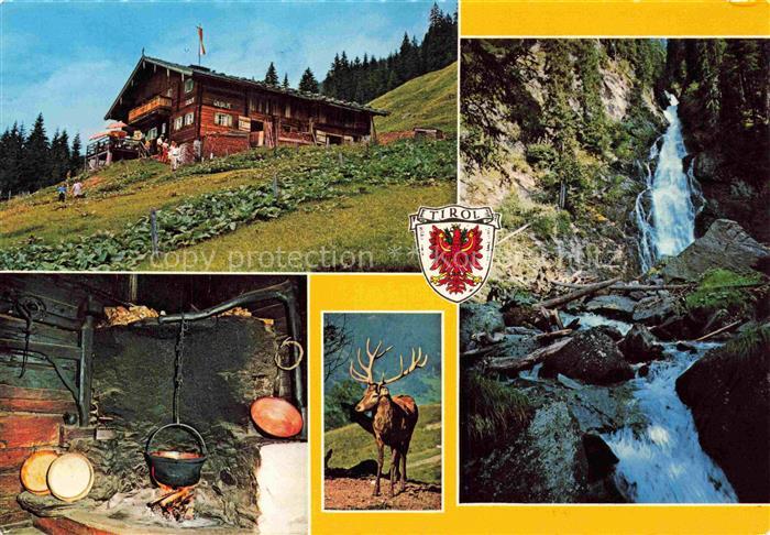 Jochberg Tirol AT Wildalm Jausenstation Sintersbach-Wasserfaelle Almhuette Wasse