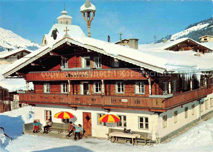 Aschau Kitzbuehler Alpen Tirol AT Pension-Fritzhof Tiroler-Bauernhaus Kirchturm