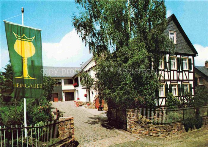 Rauenthal Weingut Fachwerkhaus Rheingauer Fahne Weinbau Strausswirtschaft Hof