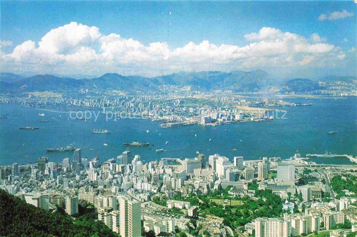 Kowloon Hong-Kong China Kowloon Victoria-Harbour Hafen Skyline Wolkenkratzer Buc