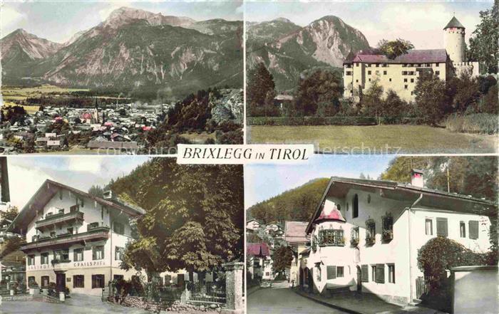 Brixlegg Tirol AT Schloss-Matzen Panorama Talblick Kirche Berge Gasthof-Grillspi