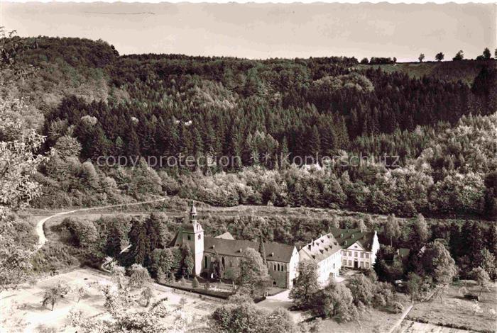 Bendorf Rhein Mayen-Koblenz Rheinland-Pfalz Abteikirche Sayn Luftbild Wald Talke