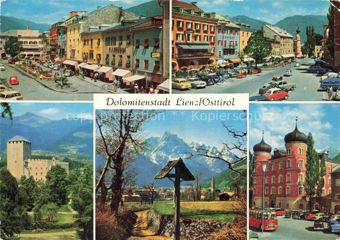 LIENZ  Tirol AT Hauptplatz Marktplatz Schloss-Bruck Schloss-Lieburg Spitzkofel D