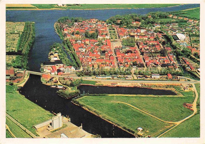Friedrichstadt Eider Nordfriesland Schleswig-Holstein Luftbild Eider Kanal Insel