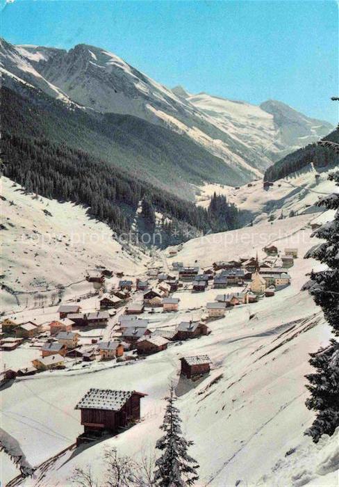 Lanersbach Mayrhofen Zillertal Tirol AT Dorf Winter Schnee Zillertal Olperer Tux