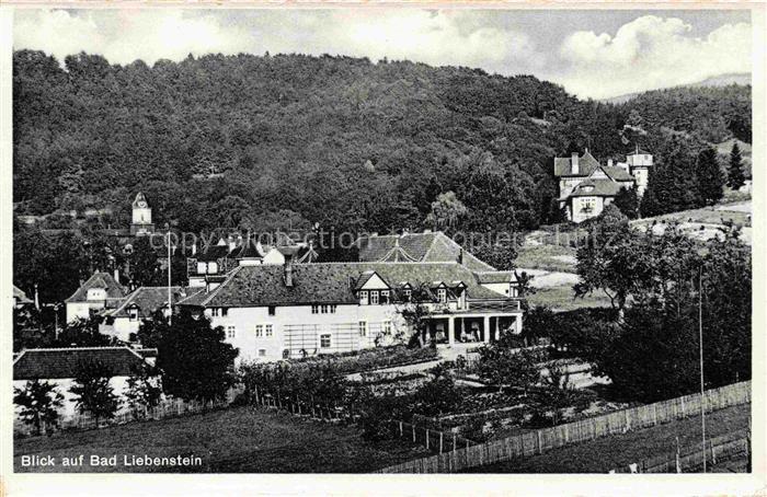 Bad Liebenstein Thueringen Kurort Villen Kirche Wald Huegel Garten