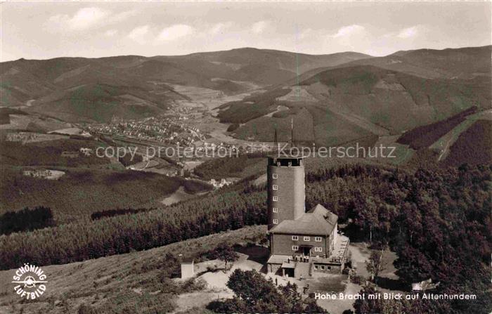 Altenhundem Hohe-Bracht Aussichtsturm Altenhundem Lennestadt Hochsauerland Tal W