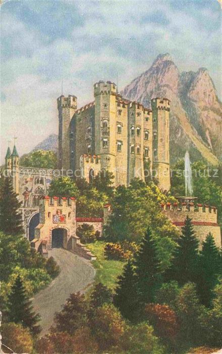 Saeulinghaus Hohenschwangau Bayern Schloss-Hohenschwangau Burg Berge Alpen Torbo