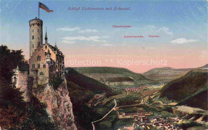 Lichtenstein  Schloss Wuerttemberg Schloss-Lichtenstein Echaztal Burg Felsen Obe