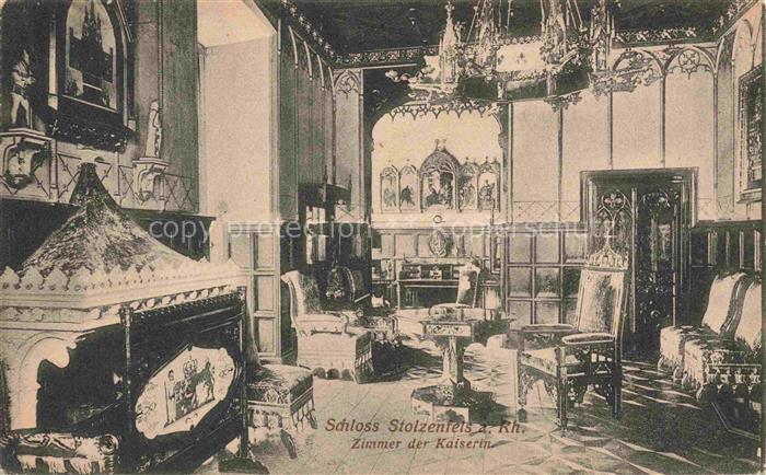 Stolzenfels (Schloss) Koblenz Rhein Rheinland-Pfalz Schloss-Stolzenfels Zimmer-d