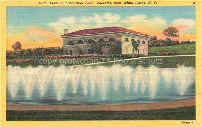 Valhalla White Plains New York USA Gate-House Aeration-Plant Wasserwerk Springbr