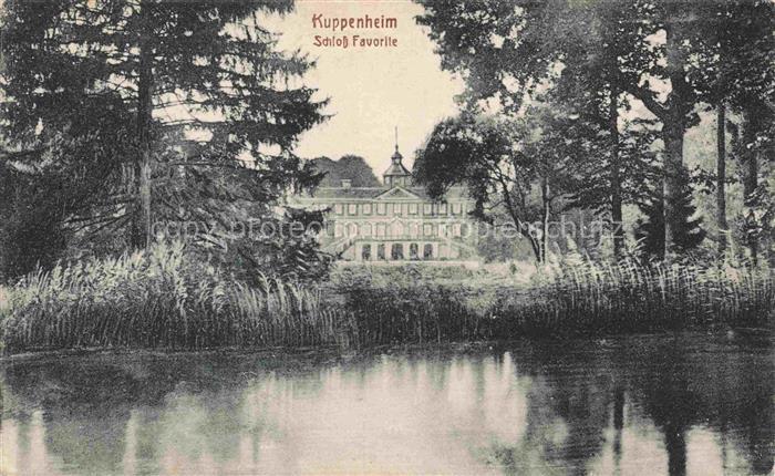 Kuppenheim Rastatt BW Schloss-Favorite Schloss Teich Schilf Baeume Parkanlage Sp