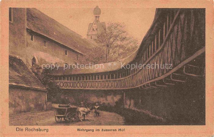 Rochsburg Mulde Lunzenau Sachsen Rochsburg Wehrgang Innenhof Burgturm Fachwerkga