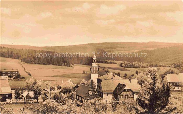 Schellerhau Osterzgebirge Altenberg Sachsen Schellerhau Erzgebirge Kirchturm Ort