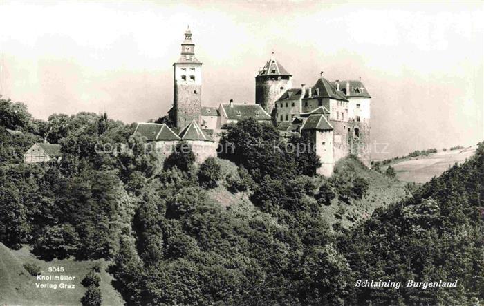 Schlaining Stadtschlaining Burgenland AT Burg-Schlaining Schloss Turm Huegel Bae