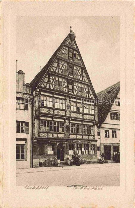 DINKELSBueHL Deutsches-Haus Fachwerkhaus Fassadenmalerei Altstadt Hotel Marktpla