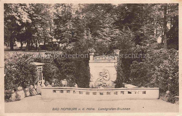 BAD HOMBURG von der Hoehe Hessen Landgrafen-Brunnen Brunnen Park Skulptur Kurpar