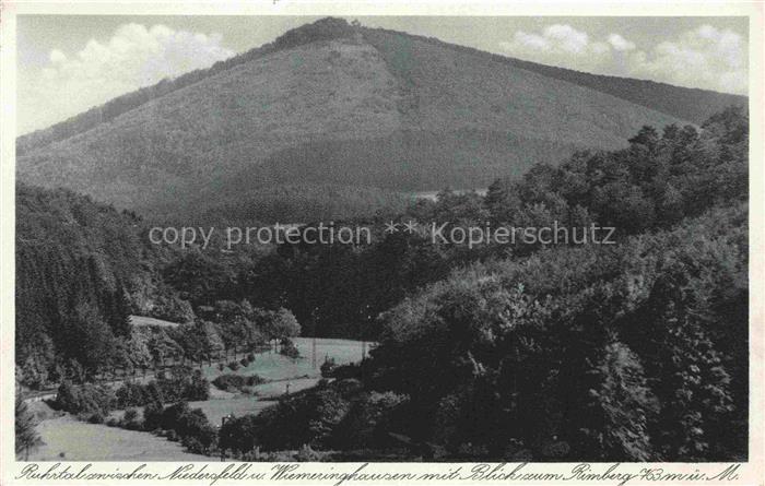 Wiemeringhausen Ruhrtal Rimberg Berg Wald Tennisplaetze Sauerland Tal Nadelwald