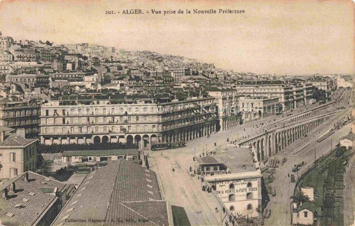 ALGER  Algerie Nouvelle-Préfecture Panorama Stadtblick Gebaeude Arkaden Strasse