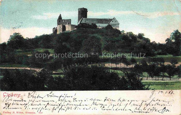 Gleiberg Krofdorf-Gleiberg Wettenberg Hessen Gleiberg Burg Burgruine Huegel Wald