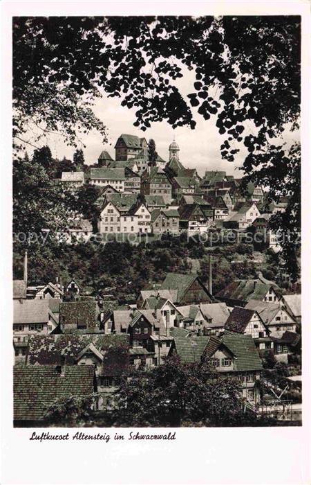 Altensteig Schwarzwald Luftkurort Stadtansicht Daecher Kirche Schwarzwald Wohnha