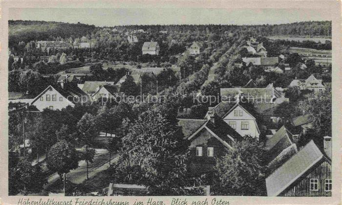 Friedrichsbrunn Harz Sachsen-Anhalt Hoehenluftkurort Ortsansicht Harz Baeume Woh