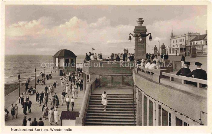 BORKUM Nordseebad Niedersachsen Wandelhalle Promenade Nordsee Strandbad Pavilion