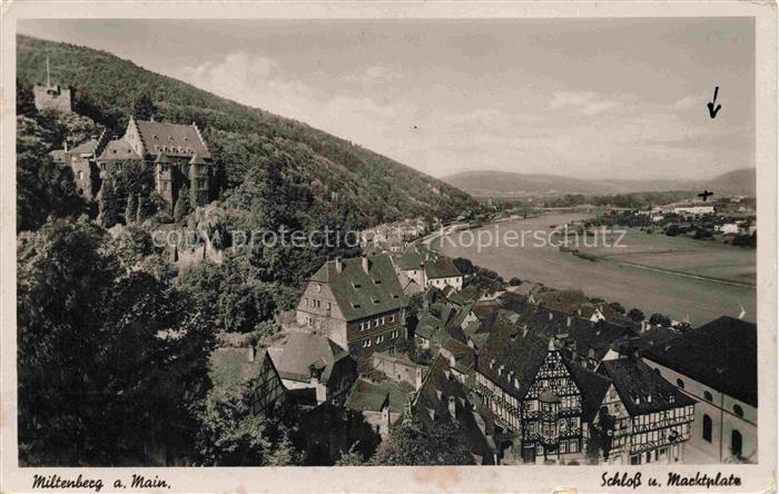MILTENBERG Main Schloss Marktplatz Main Fachwerk Fluss Burg Stadtansicht