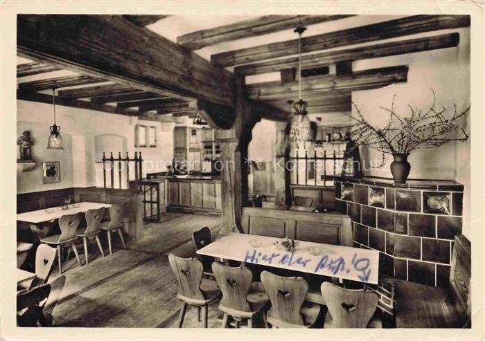 ROTHENBURG   TAUBER Bayern Gasthaus-zur-Glocke Frankenweinstube Gaststube Holzba