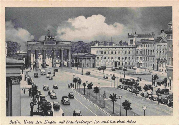 BERLIN  CITY Unter-den-Linden Brandenburger-Tor Ost-West-Achse Autos Prachtstras