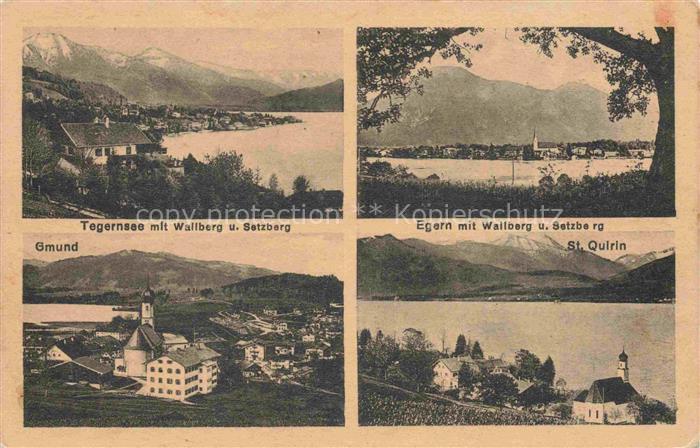 Tegernsee Bayern Tegernsee Wallberg Setzberg Egern Gmund St-Quirin See Kirche Be