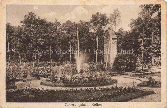 Kollow Lauenburg Schleswig-Holstein Genesungsheim-Kollow Garten Brunnen Fontaene