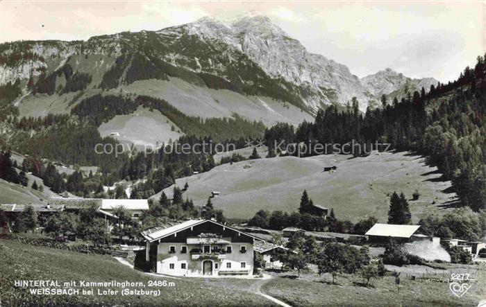 Weissbach Lofer Pinzgau Salzburg AT Hintertal Kammerlinghorn Bergbauernhof Alpen