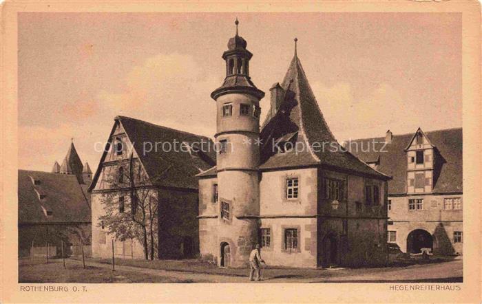 ROTHENBURG TAUBER Bayern Hegenreiterhaus Turm Fachwerk Torbogen Platz