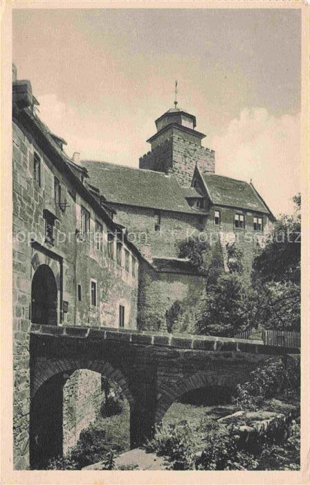 Breuberg Odenwald Hessen Burg-Breuberg Odenwald Burgtor Bruecke Turm Steinbau Ba
