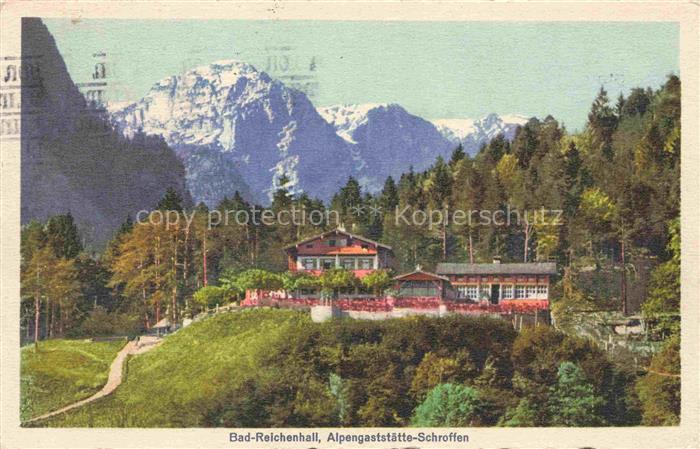 BAD REICHENHALL Bayern Alpengaststaette-Schroffen Berggasthof Alpen Bergwald Wie