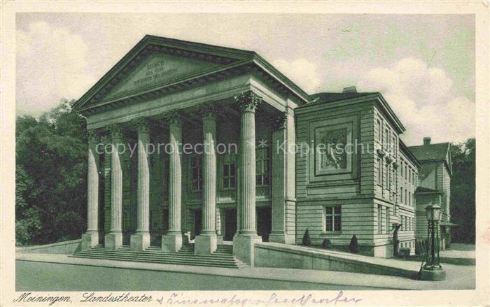 Meiningen Thueringen Landestheater Theatergebaeude Saeulenportikus Klassizismus