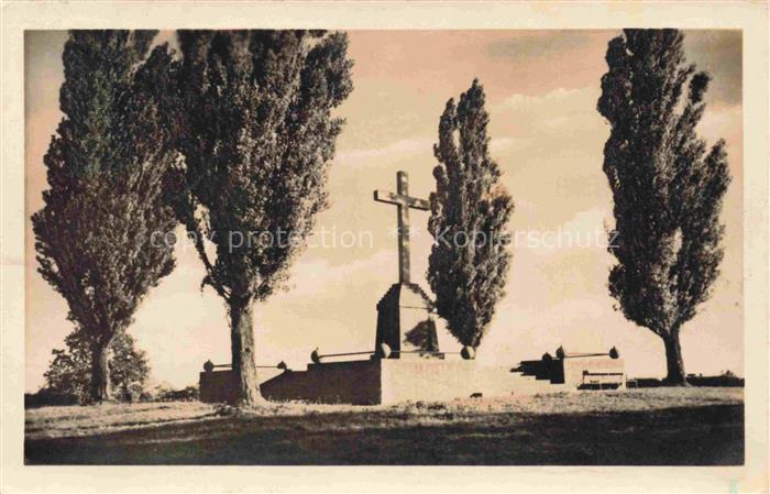Usedom Mecklenburg-Vorpommern Kreuz Schlossberg Pappeln Wiese Kriegerdenkmal