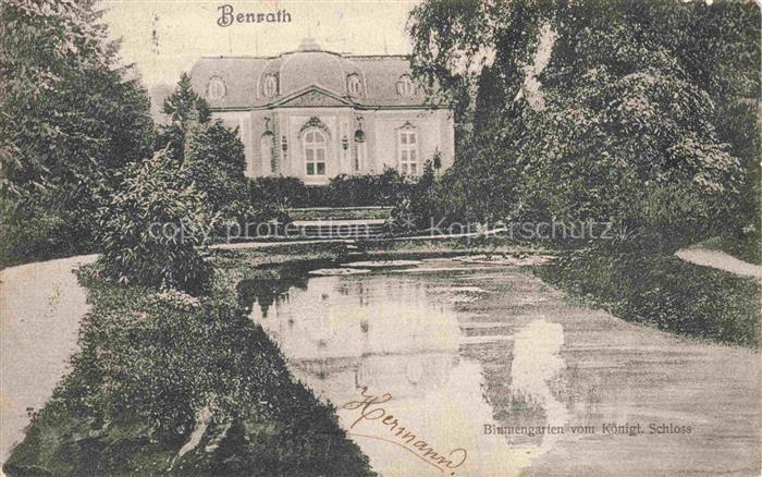 Benrath Duesseldorf NRW Schloss-Benrath Binnengarten Schlosspark Teich Barocksch