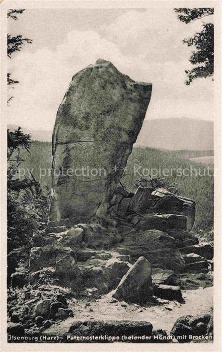 Ilsenburg Harz Sachsen-Anhalt Paternosterklippe Betender-Moench Brocken Felsen H