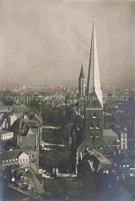 HAMBURG CITY Moenckebergstrasse Rathausturm Kirche Stadtpanorama Daecher