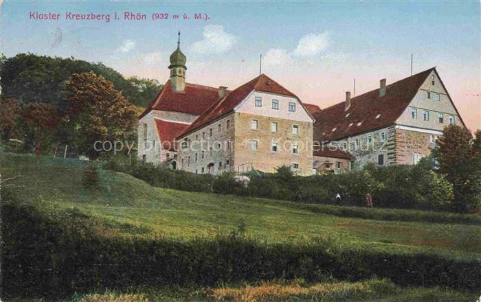 Kloster Kreuzberg Rhoen Bischofsheim Kloster Rhoen Kirchturm Klosteranlage Wiese