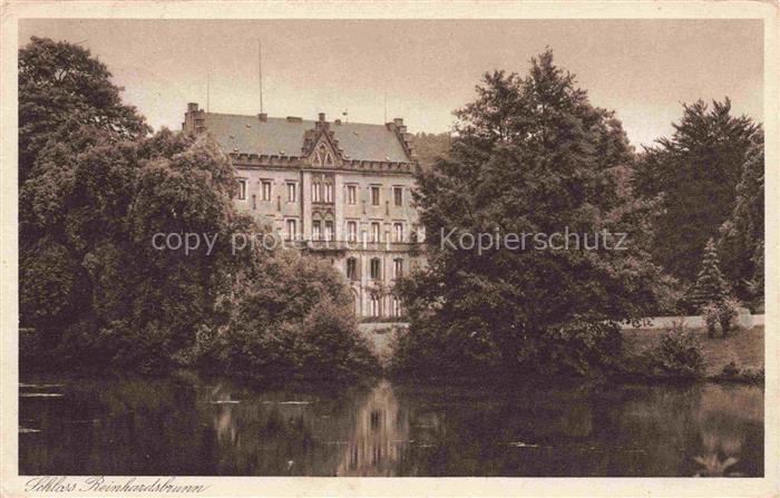 Reinhardsbrunn Tabarz Friedrichroda Thueringen Schloss-Reinhardsbrunn Teich Park