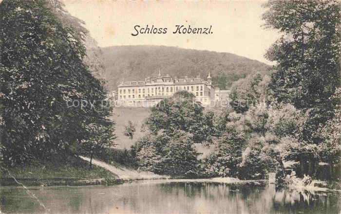 Kobenzl Cobenzl (Gut) WIEN AT Schloss-Kobenzl Teich Wald Huegel Parkanlage Korre