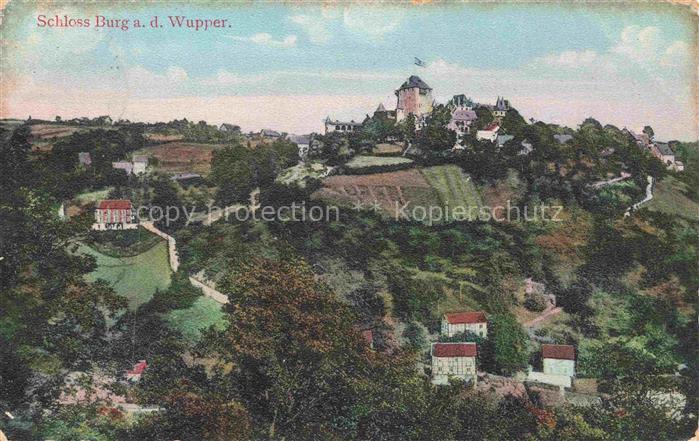 Schloss Burg Wupper SOLINGEN NRW Schloss-Burg-an-der-Wupper Burg Huegel Panorama