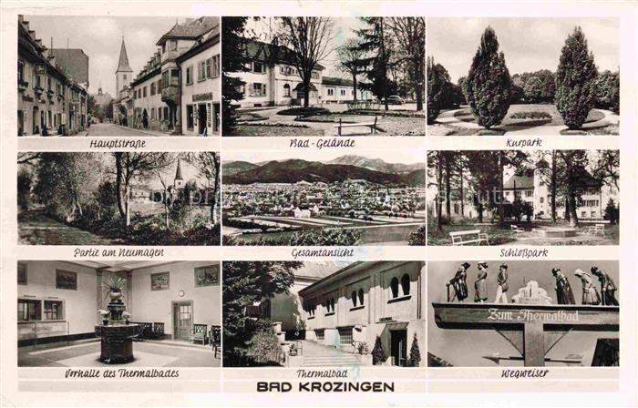 BAD KROZINGEN Hauptstrasse Bad-Gelaende Kurpark Partie-am-Neumagen Thermalbad Sc