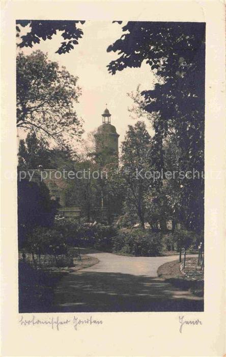 JENA  Thueringen Botanischer-Garten Park Turm Baeume Weg Pavillon