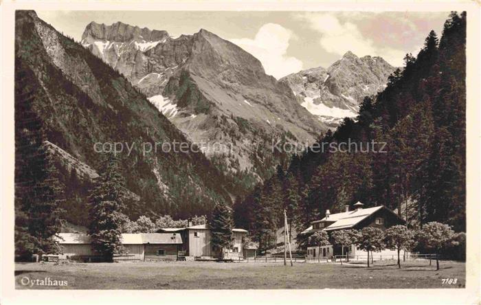 Oytalhaus 1010m Oberstdorf Oberallgaeu Oytalhaus Oytal Berge Alpen Wald Almgebae