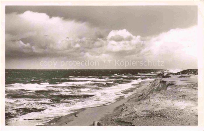 SYLT Insel Schleswig-Holstein Rotes-Kliff Nordsee Strand Wellen Kueste Duenen St