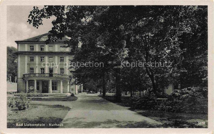Bad Liebenstein Thueringen Kurhaus Kurpark Park Baeume Villenarchitektur Kurbad